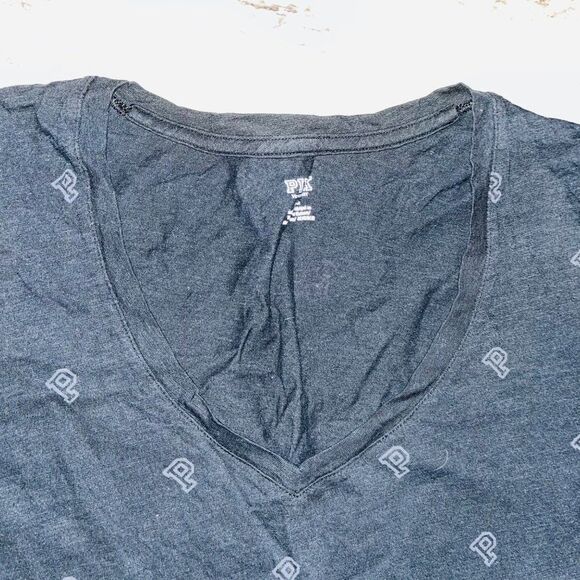 PINK Victoria's Secret | Short Sleeve Shirt Logo Print | Black | Womens | M - Picture 4 of 8